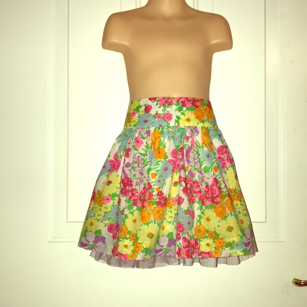 Pastel flowered GIRLS Justice skirt